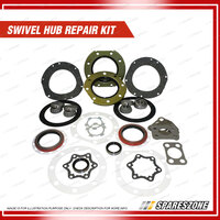 Swivel Hub Wheel Bearing Kit + Brake Rotor Pad for Toyota Landcruiser FJ73 85-90