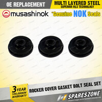 3 x Rocker Cover Gasket Bolt Seal Sets for Holden Nova LE LF I4 16V 08/89-10/94