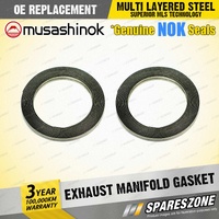 2 x Exhaust Manifold Gasket for Toyota Hilux RZN Landcruiser RZJ 90 95 120 I4