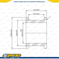 SuperPro Front Steering Rack & Pinion Mount Bush Kit for Honda Accord Euro CL-CM