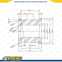 SuperPro Front Upper Diff Mount Left Bush Kit for Ford Ranger PX I II III 11-22