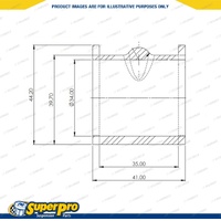 SuperPro Front 34mm Sway Bar Mount Bush Kit for Isuzu D-Max TFR TFS MU-X UCS RF