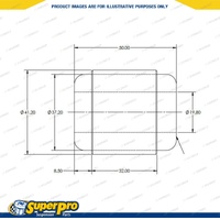 SuperPro Rear Control Arm Lower Rear Outer Bush Kit for Abarth 124 348 2016-On