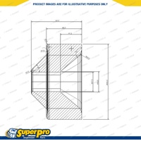SuperPro Front & Rear Lift Kit for Jeep Wrangler JK 2007-2018 Spacer Block