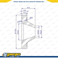 SuperPro Rear Coil Spring Pad Upper Bush Kit for Jeep Wrangler JL 2017-On
