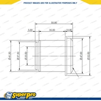 SuperPro Front Control Arm Upper Bush Kit for BMW X5 F15 F85 13-18 Double Offset