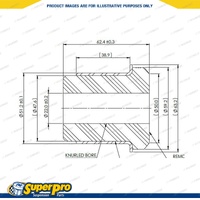 SuperPro Front Control Arm Upper Bush Kit for Ford F150 11th Gen 4WD 1968-2008