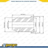 SuperPro Front Control Arm Lower Inner Bush Kit for Ford F-150 13th 14th 2015-On