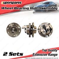 2x Front Wheel Bearing Hub Ass for Saab 9-3 1.9 2.0 2.8L I4 V6 DOHC 4v 2002-2011