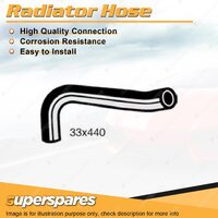 1 x Upper Radiator Hose 33mm x 440mm for Nissan Navara D21 2.4L 4 cyl SOHC 8V