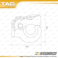 TAG 5 Tonne Forged Pintle Hook - with Powder Coated ADR 62/02 Compliant Design