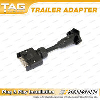 TAG Trailer Adapter - 7 Pin Flat Plug to 7 Pin Small Round Socket
