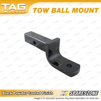 1 pc TAG Tow Ball Mount - 182mm Long Shank Black Powder Coated Finish