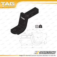 TAG Tow Ball Mount for Toyota Landcruiser VDJ200R URJ202 UZJ200 4.5L 4.6L 4.7L