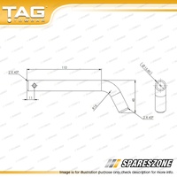 TAG Extra Long Towbar Hitch Pin - Suitable for Toyota Landcruiser FJA300 LC300