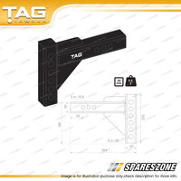 TAG Weight Distribution Shank - Heavy Duty 50mm Square Overall Height 225mm