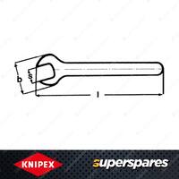 Knipex 1000V Box Wrench - 10mm Width Across Flats 15 Degree Angled Jaw