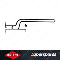 Knipex 1000V Box Wrench - 7mm Width Across Flats Chrome-plated Cranked Spanner