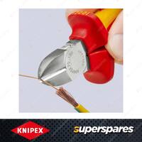 Knipex 1000V Diagonal Cutter - Length 180mm Cutting Edges for Soft & Hard Wires