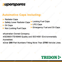 Tridon Non Recovery Radiator Cap Standard Bayonet 38.0mm for Mazda 1000 1.0L