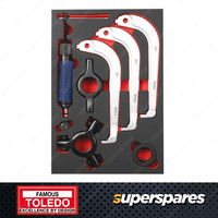 Toledo Twin Triple Leg Hydraulic Puller Set 200mm 10 Tonne Capacity