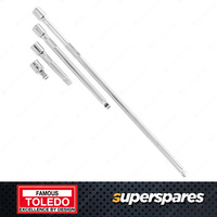 Toledo 12 Square Drive Socket Wobble Extension Bar Set 4pc 50 125 250 500mm