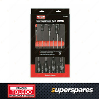 Toledo 8 Pc of Tamperproof Torx Screwdriver Set for heavy duty professional use