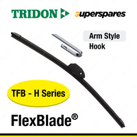 Tridon F + R FlexBlade Wiper Blade Set for Toyota Landcruiser Prado 95 Series