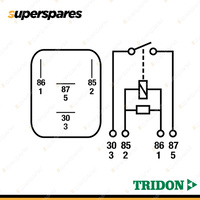 Tridon 4 Pin Micro Relay 12 Volt 16Amp Normally Open Resistor Type