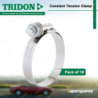 Tridon Constant Tension Clamps 46-70mm Stainless Steel - Pack of 10
