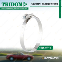 Tridon Heavy Duty Constant Tension Clamps 108-130mm Stainless Steel - Pack of 10