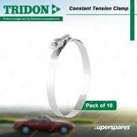 Tridon Heavy Duty Constant Tension Clamps 121-143mm Stainless Steel - Pack of 10