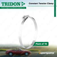 Tridon Heavy Duty Constant Tension Clamps 146-168mm Stainless Steel - Pack of 10