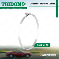 Tridon Heavy Duty Constant Tension Clamps 210-232mm Stainless Steel - Pack of 10
