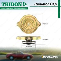 Tridon Non Recovery Radiator Cap Large Bayonet 70kPa - Metal Cap Style
