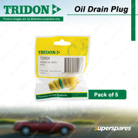 Tridon Replacement Oil Drain Plugs - High Quality Polymer Pack of 5