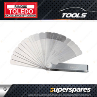 Toledo Feeler Gauge - Dual Straight 22 Blade Metric/Imperial 0.102-0.686mm