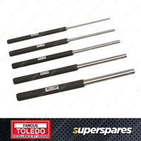 Toledo Heavy Duty Extra Long Pin Punch Set 5 pcs - Size 3 5 6 8 10mm