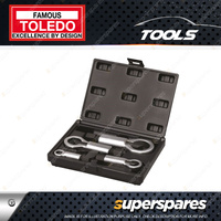 Toledo Nut Splitter Set 4 pcs - 9-27mm Made from Drop Forged Vanadium Steel
