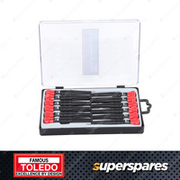 Toledo Precision Screwdriver Set 12 pcs - Includes Both Slotted and Philips Tips