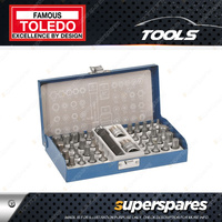 Toledo Bit Set 37 pcs - Incl 90mm Extension and 3/8"&1/2" Square Drive Adaptors