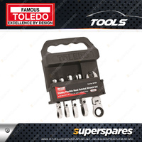 Toledo Fixed Head Stubby Ratchet Wrench Set 5 pcs - SAE 5/16"-9/16"