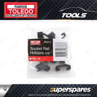 10 pcs of Toledo 3/8" Socket Rail Holders - Suits 302210 302211 302212 302213