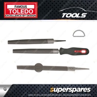 Toledo Half Round Tapered File - Length 150mm Second Cut Pack of 12