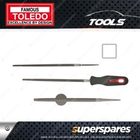 Toledo Square Tapered File - Length 150mm Width 6mm Smooth Cut Pack of 12