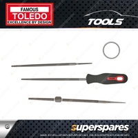 Toledo Round File - Length 200mm Diameter 7mm Bastard Cut Pack of 12