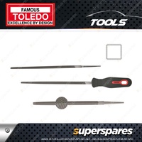 Toledo Square Tapered File - Length 200mm Width 8mm Bastard Cut Pack of 12