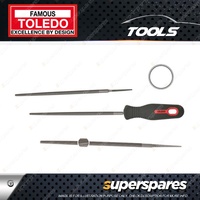 Toledo Round File - Length 300mm Diameter 12mm Second Cut Pack of 6