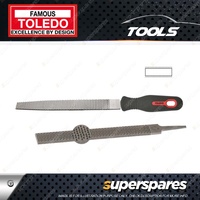 Toledo Rectangular Tapered Flat Rasp Second Cut - Length 250mm Pack of 6