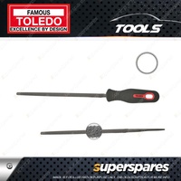 Toledo Tapered Spiral Round Rasp Second Cut - Length 250mm No.1 Handle Pack of 6